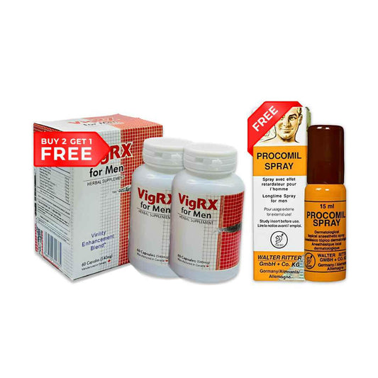 Buy 2 Vigrx Capsule and Get Procomil Spray free